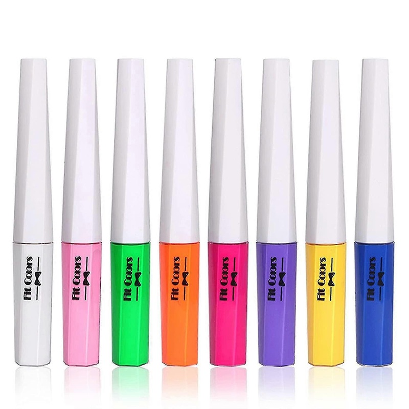 8 Colors Neon Liquid Eyeliner, Uv Glow Matte Liquid Eyeliner Set Long Lasting, Waterproof Smudgeproof Colorful Eyeliner Pen
