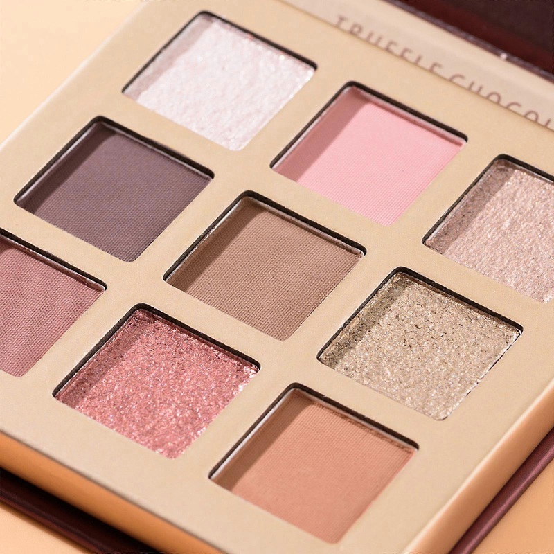 BEAUTY GLAZED 9 Colors Eyeshadow Palette High Pigmented Glitter Matte Eyes Shadow Portable N
