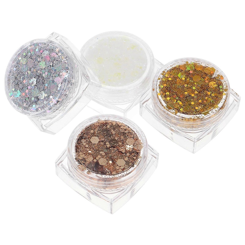 Fine Glitter Eyeshadow Gel for Makeup 20Pcs Multi Color Face Glitter