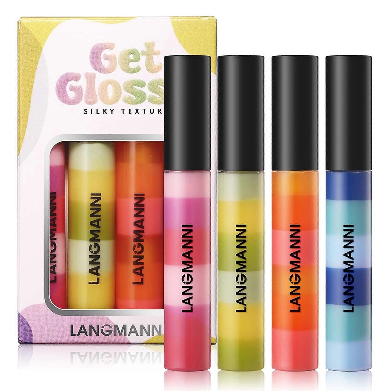 Layered Lip Oil Hot Selling Colorful Colors Layered Lip Gloss Set 9mlx4 HarmonyHub122