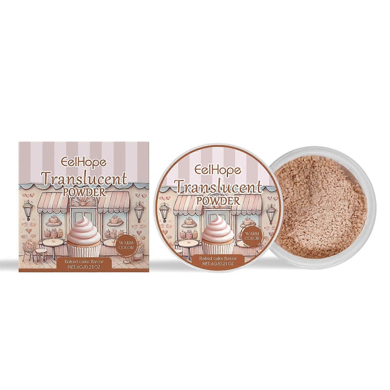 Warm Color Translucent Powder (Baked Cake Flavor), Setting Powder Series Baking Fragrance Light, Clear, Oil Control And Not Easy To Remove Makeup Sett