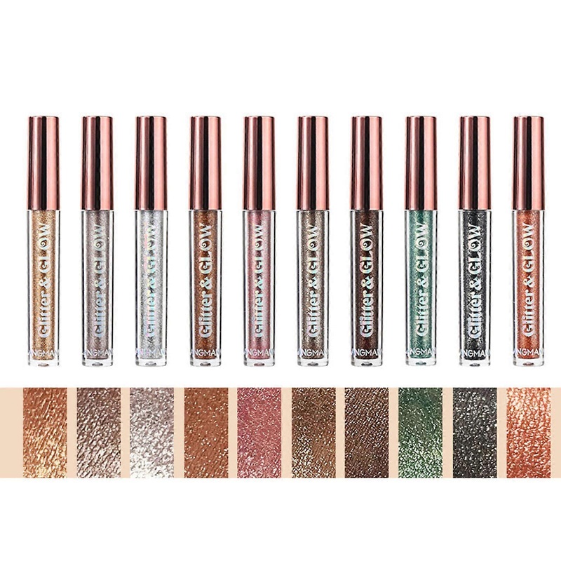 10 Colors Liquid Glitter Eyeshadow,Metallic Glitter Shimmer Lasting Fast-Drying Sparkling Eye Shadow Glitter Eye Makeup