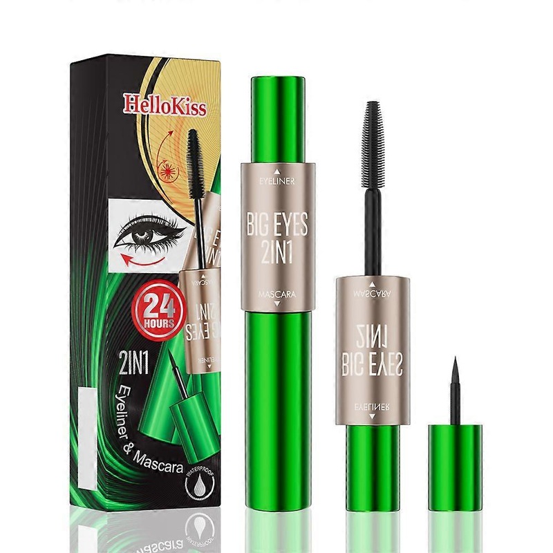 2-in-1 Waterproof Mascara & Eyeliner Duo – Volumizing, Lengthening, and Smudge-Proof