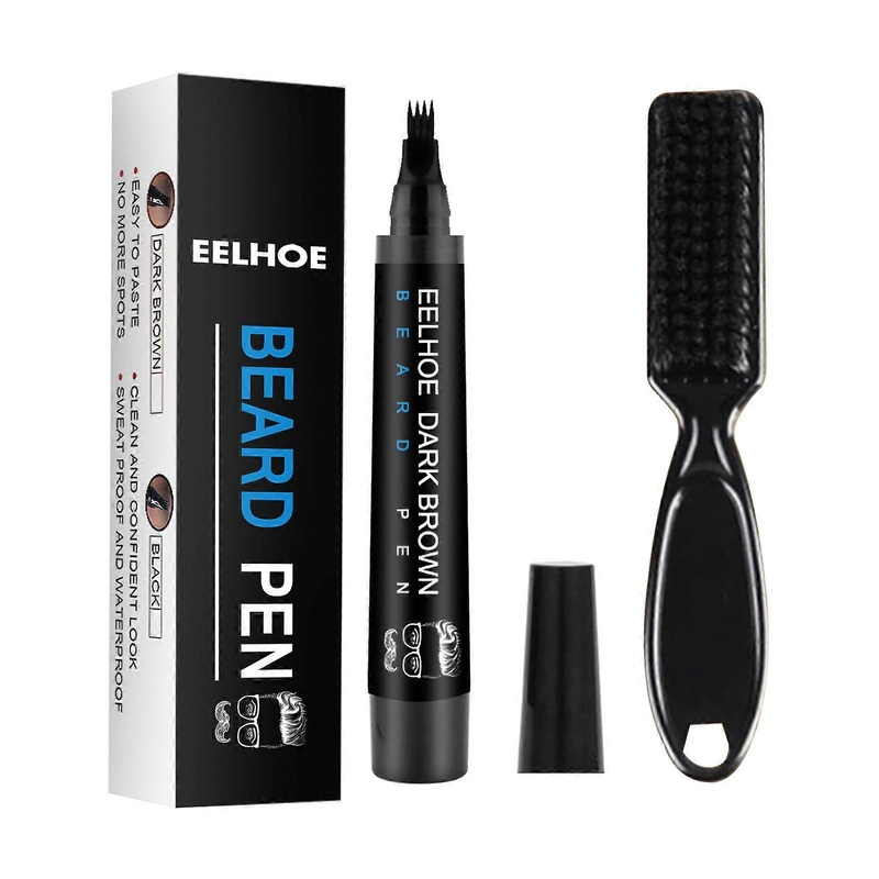 Beard Pen Man Beard Pencil Filler Beard Enhancer Brush Waterproof Coloring Filling Pen Black Brown Beard Shaping  brown