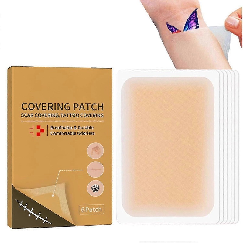 Tattoo Cover Up, Waterproof Sweatproof Ultra Thin Tattoo Cover Up Tape, Breathable Natural Skin Tattoo Concealer Sticker Patch for Scars Tattoos Birth