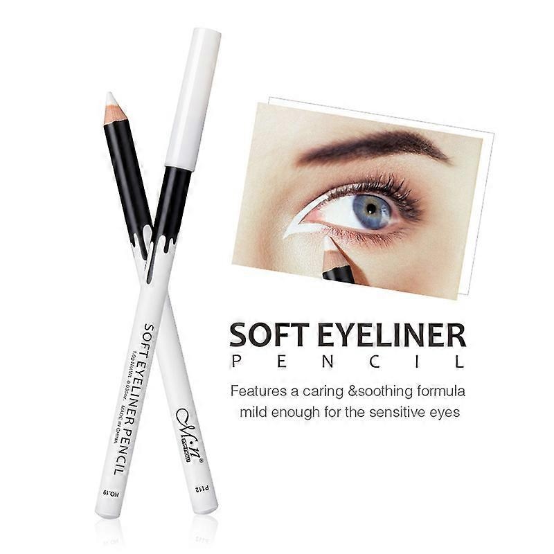 White Eyeliner Makeup Smooth Easy Wear Eyes Brightener Waterproof White Eyes