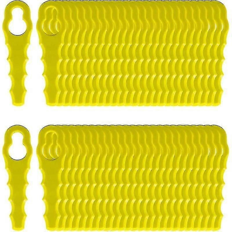 100 Pcs Double Head Serrated Blades Compatible for Ryobi Edger RAC155 RAC157 RAC158