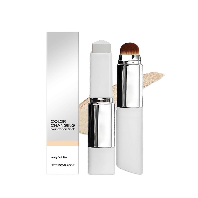 2-in-1 Color-changing Foundation Stick, Light and Moisturizing, Matte and Clear, No-sticky Foundation for Daily Use
