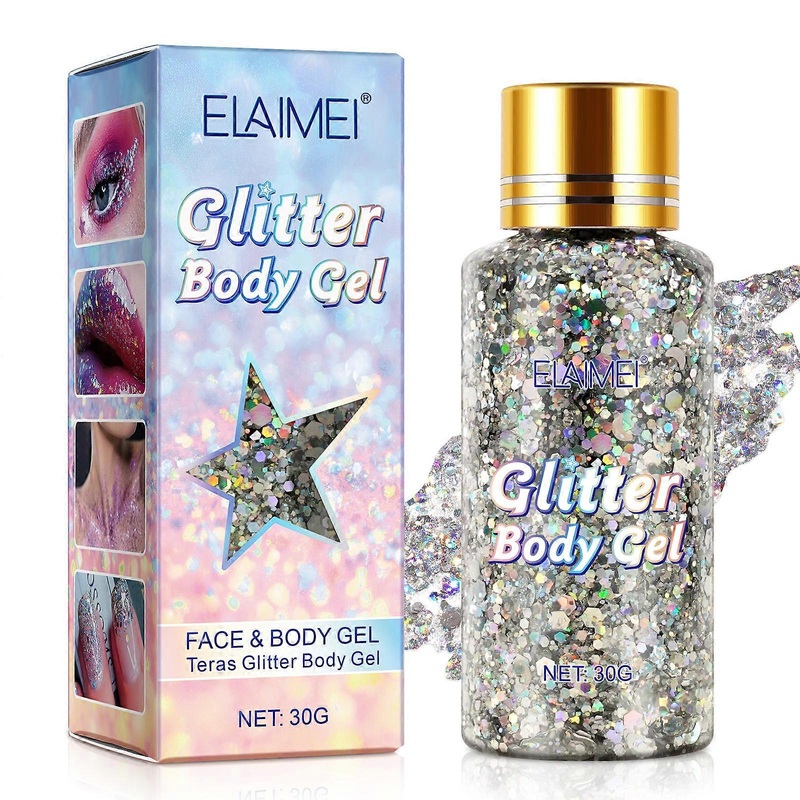 Glitter For Face Body, Festival Glitter Face, Body Glitter Gel, Holographic Chunky Glitter For Music