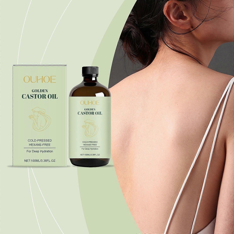Organic Castor Oil  Cold-Pressed, Hexane-Free, Promotes Hair Growth, Eyelash & Eyebrow Enhancement | Skin & Scalp Moisturizer