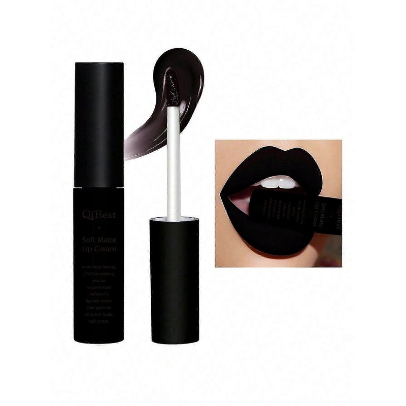 QIBEST Soft Matte Lip Cream,Highly Pigmented Long-Lasting Wear Non-Stick Cup Liquid Lipstick Lip Gloss Lip Glaze