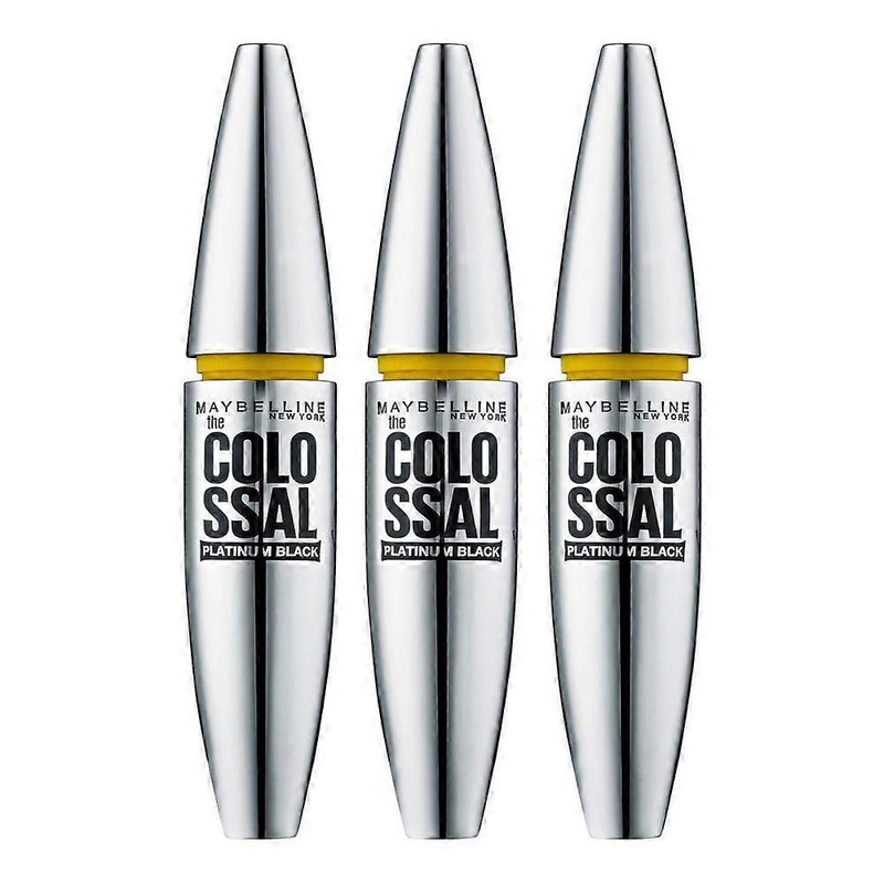 3 x Maybelline The Colossal Platinum Black Mascara – 03 Platinum Black