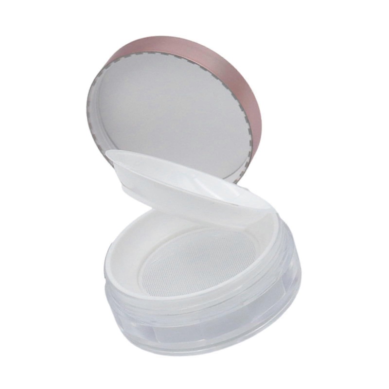 Reusable Empty Loose Powder Container DIYS Makeup Powder Case With Elasticated Net Sifter For Travel No Powder Puff