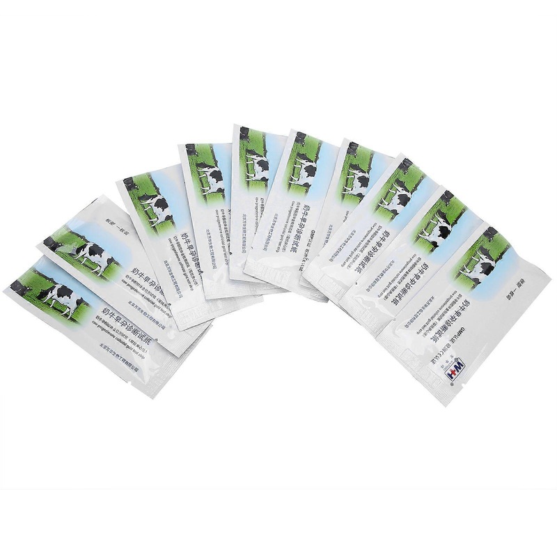10Pcs Cow Pregnancy Test Paper Livestock Disposable Early Pregnant Detection Testing Tool
