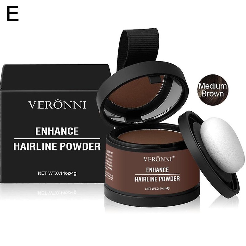 #13 Medium Brown (E)$VERONNI Hairline Contouring Shadow Powder Covers High Forehead and Sideburns Hairline Shadow Pen Waterproof Hair Restoration