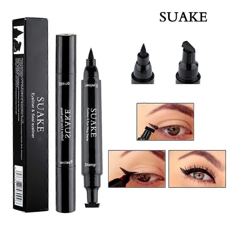 2pcs Black Winged wing Eyeliner Stamp Waterproof Eye Liner Pencil Liquid