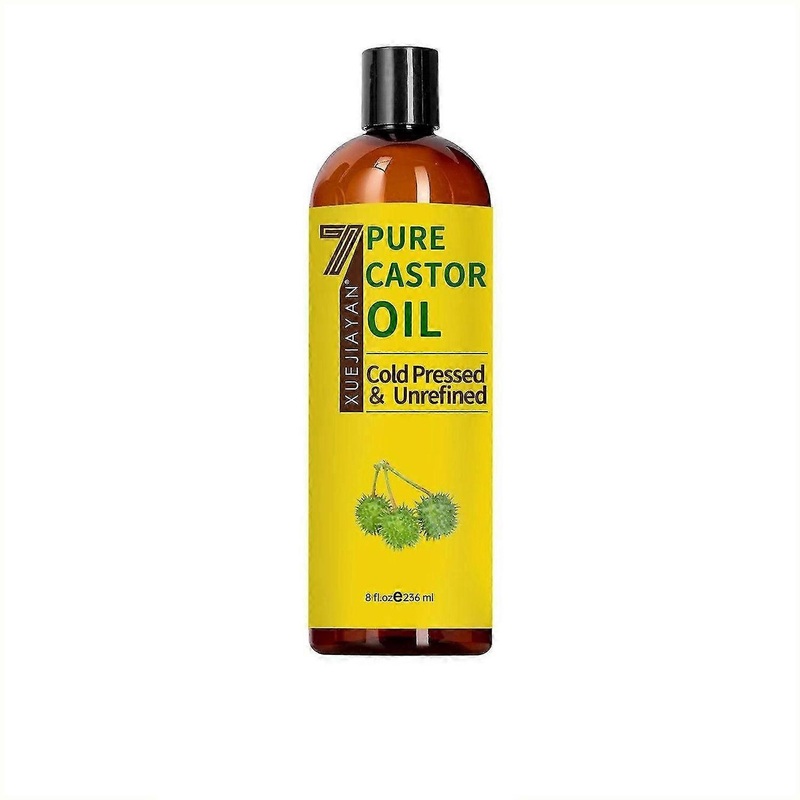 Pure Cold Pressed Castor Oil – Unrefined & Hexane Free – 100% Castor Oil for Hair Growth, Thicker Eyelashes & Eyebrows, Dry Skin, Hair Care, Joint Mas