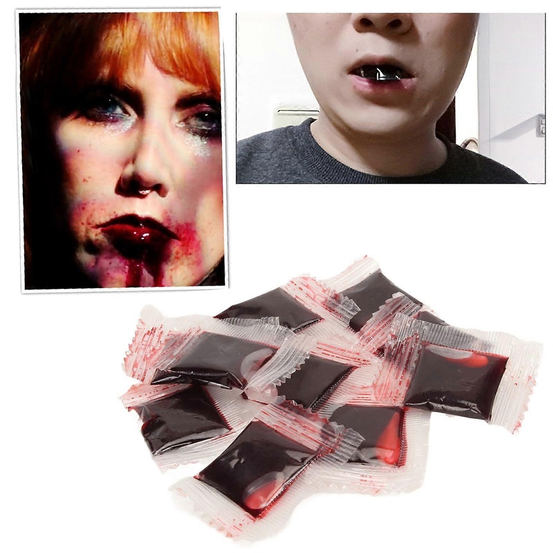 10 Bags 3ml Halloween Fake Blood Special Effects Stage Performance Fake Blood for TV Shows