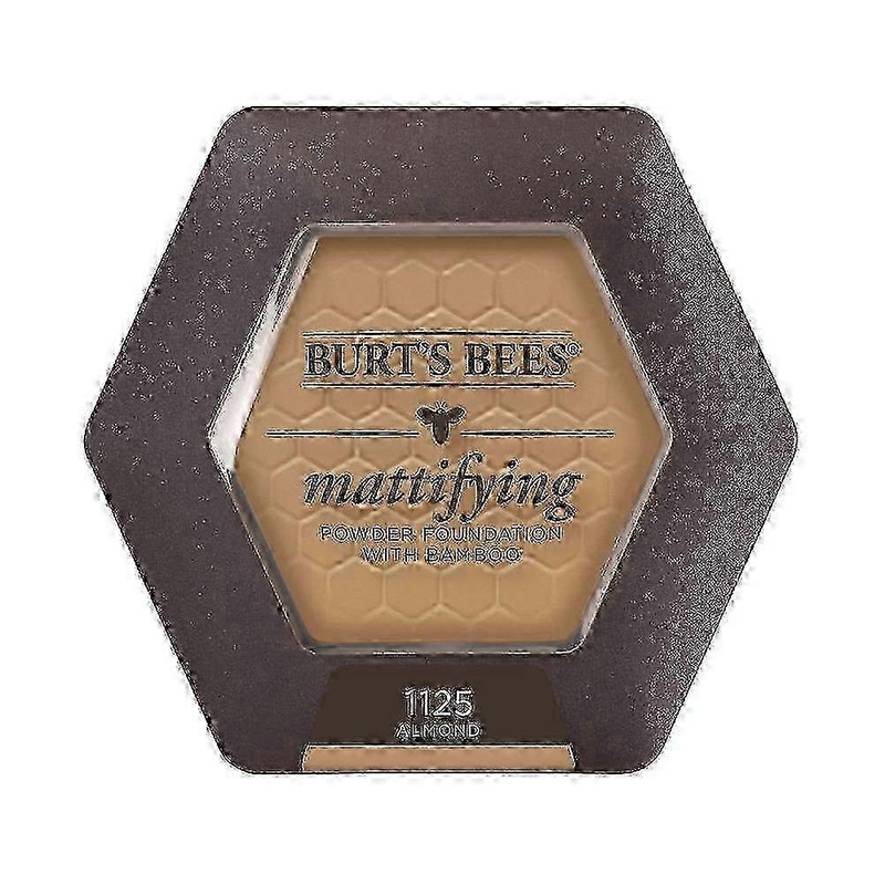 Burts Bees 100% Natural Mattifying Powder Foundation, Almond, 0.3 Oz