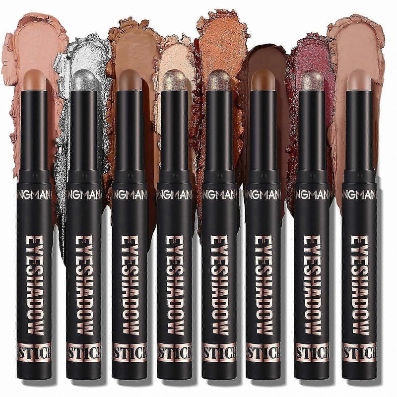 Matte Eyeshadow Stick Collection, 8 Vibrant Shades for Highlight & Contour, Waterproof Cream Formula with High Pigmentation
