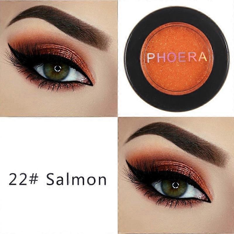 PHOERA Metal Eyeshadow Makeup Palette Nude Red Black Color Glitter Eye Shadow Natural