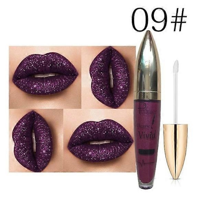 Women Lipstick Pudaier Sexy Colors Changing Glitter Lipstick Liquid Metallic Lip Gloss Diamond Waterproof Pearl Lipgloss Women Lip Makeup