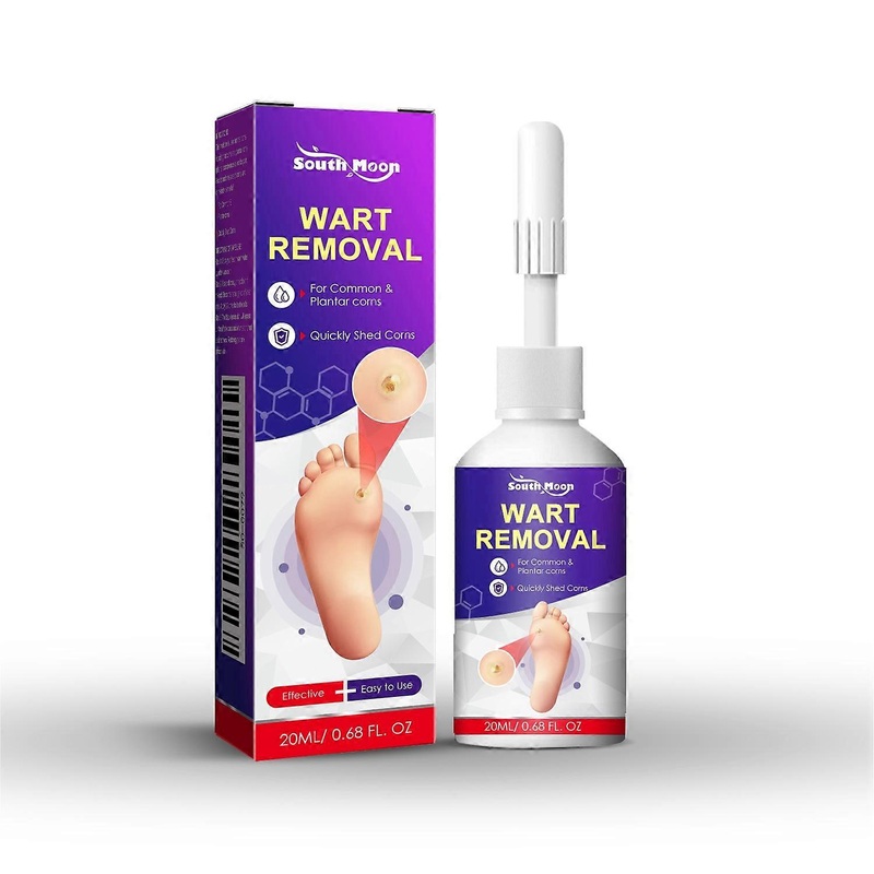 1-6pcs SOUTH MOON Wart Remover Drops 20ml Wart Remover Treatment Liquid Drops for Corns Calluses Foo