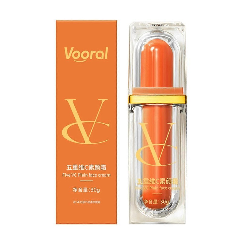 Multi-Vc Natural Makeup Cream, Five Vitamin C Tone Up Cream Suitable for Face, Five Vitamin C Foundation Cream Moisturizer Cream