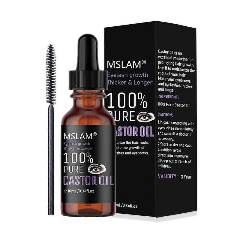 100% Pure Castor Oil for Eyelash Growth, Thicker, Longer Eyelash and Eyebrow Growth Serum, Organic Castor Oil for Hair, Face, Body & Skin, Body Massag