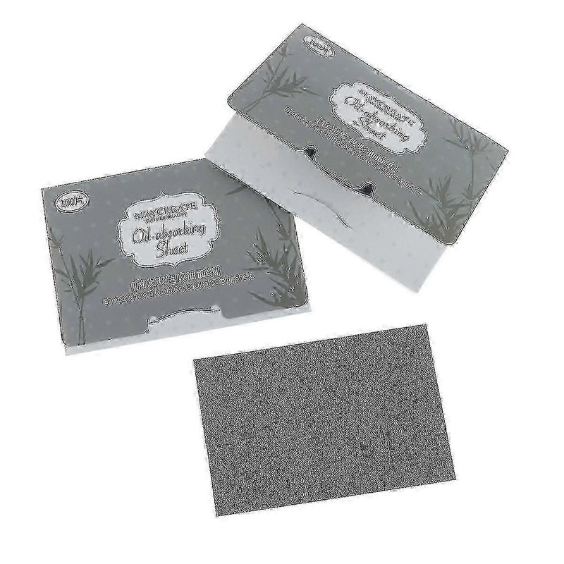 100pcs 3 Pack Natural Oil Absorbing Tissues Premium Skin Care Make Up Facial Oil Blotting Paper Bamboo Charcoal