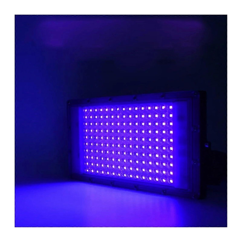 100W LED Blacklight 365nm 395nm 405nm UV Curing Lamp, Shadowless Glue Curing, Green Oil Resin Multi-Use (395nm_50W)