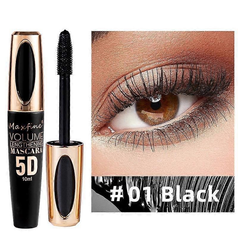 5D Silk Fiber Mascara Fuller & Voluminous Colored Mascara Natural Waterproof Smudge-proof Mascara Waterproof Mascara for Eyelashes