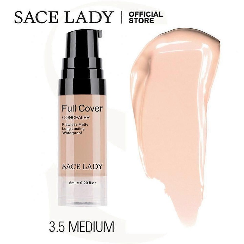 SACE LADY Concealer With Free Bmakeup Brush Smooth Non-Sticking Powder Natual Concealer Cream Modifies Skin Tone 6ml Comestics