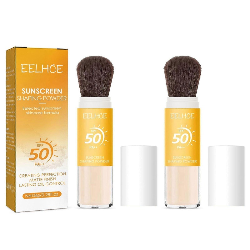 SPF50 Makeup Sunscreen Setting Powder Breathable Long-lasting Face Pressed Setting Powder Face Cosmetics