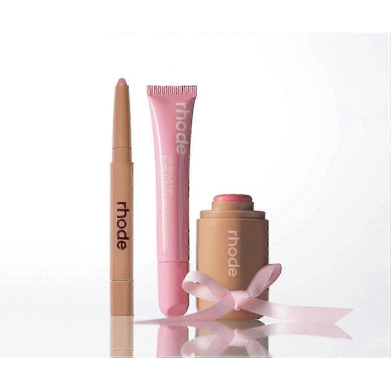 2025 RHODE the pink edit BLUSH and LIP TRIO