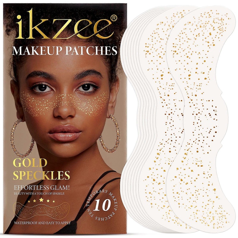 Makeup Patches – Gold Face Glitter Makeup Speckles – Glow Up Makeup Patches – Face Glitter Speckles Patches – Cute Glitter Makeup Accessories for Wome