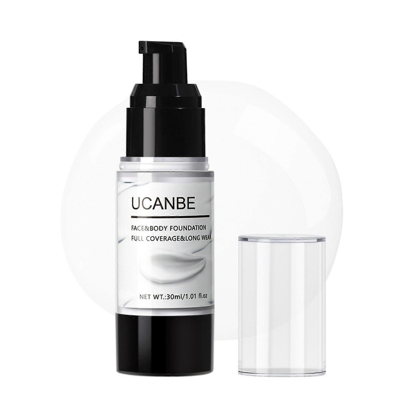 White Liquid Foundation for Halloween Clown Goth Zombie Vampire Skeleton Skull Joker Cosplay Costume SFX Makeup, Waterproof Full Coverage Longwear Mat