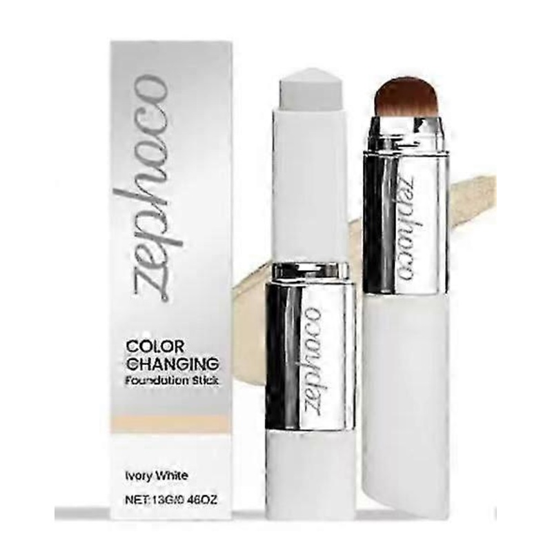 zephoco Blanc Cover Cream Stick V Colour Changing Foundation Stick with Brush Make Up Concealer Stick compatible Face Long Lasting