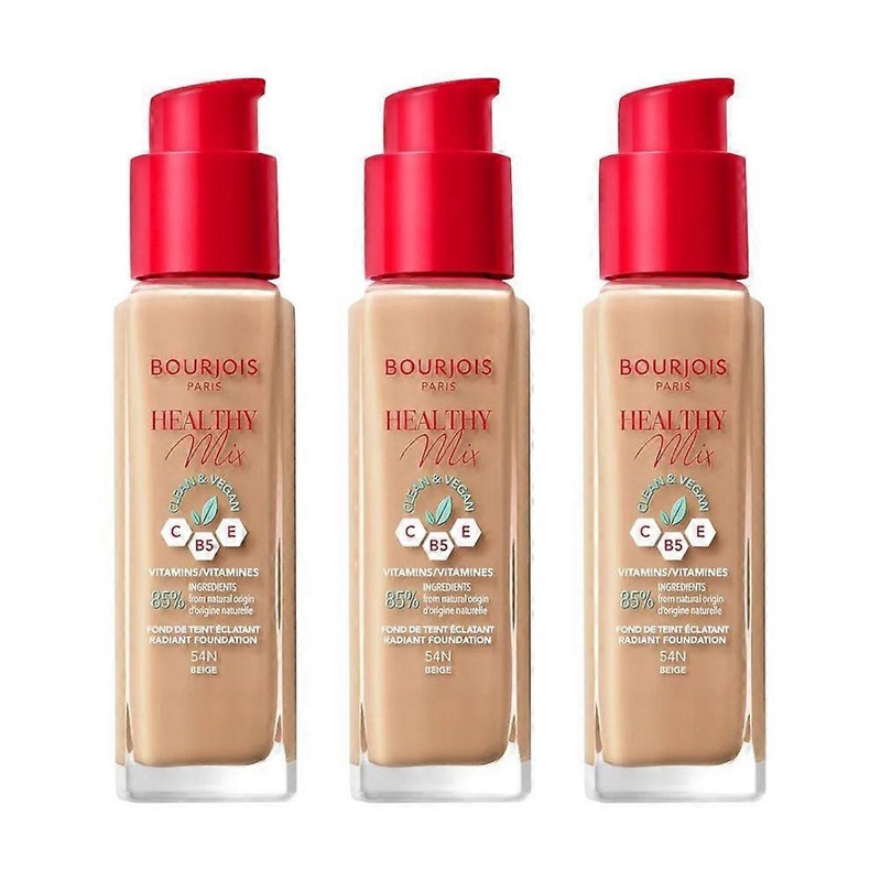 3 x Bourjois Healthy Mix Clean and Vegan Foundation 30ml – 54N Beige