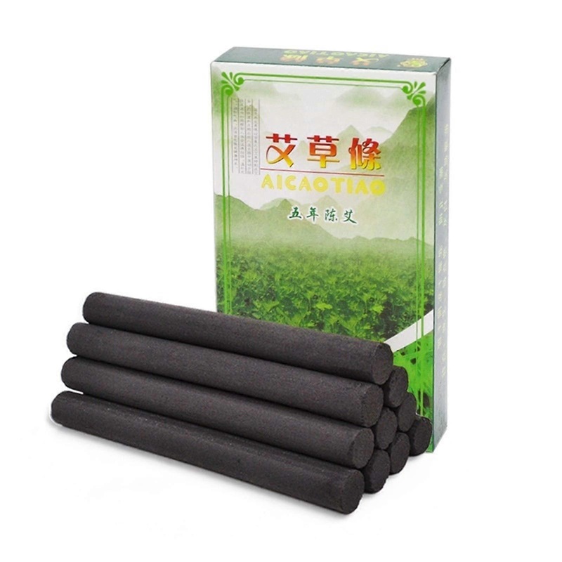 Moxa Stick Smokeless Carbonized Wormwood For Moxibustion, Cigar-Style Moxa Cigars, 0.7 Smoke-Free