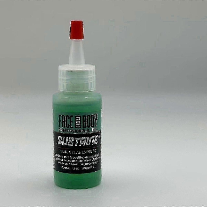 1 Piece 1.2oz Professional Face Amp Body Tattoo Support Blue Gel Semi-permanent Eyebrow Eyeline Blue Assist Care Gel