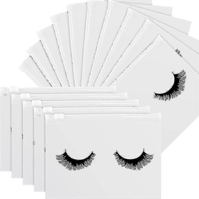 100 Pieces Eyelash Aftercare Bags Eyelash Makeup Bags Empty Lash Cosmetic Pouch Travel Make Up Case–