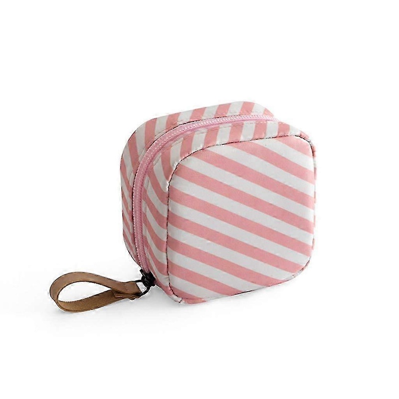 Waterproof Mini Pink Makeup Bag – Lazy Cosmetic Organizer & Travel Toiletry Case for Effortless Beauty Accessories Storage