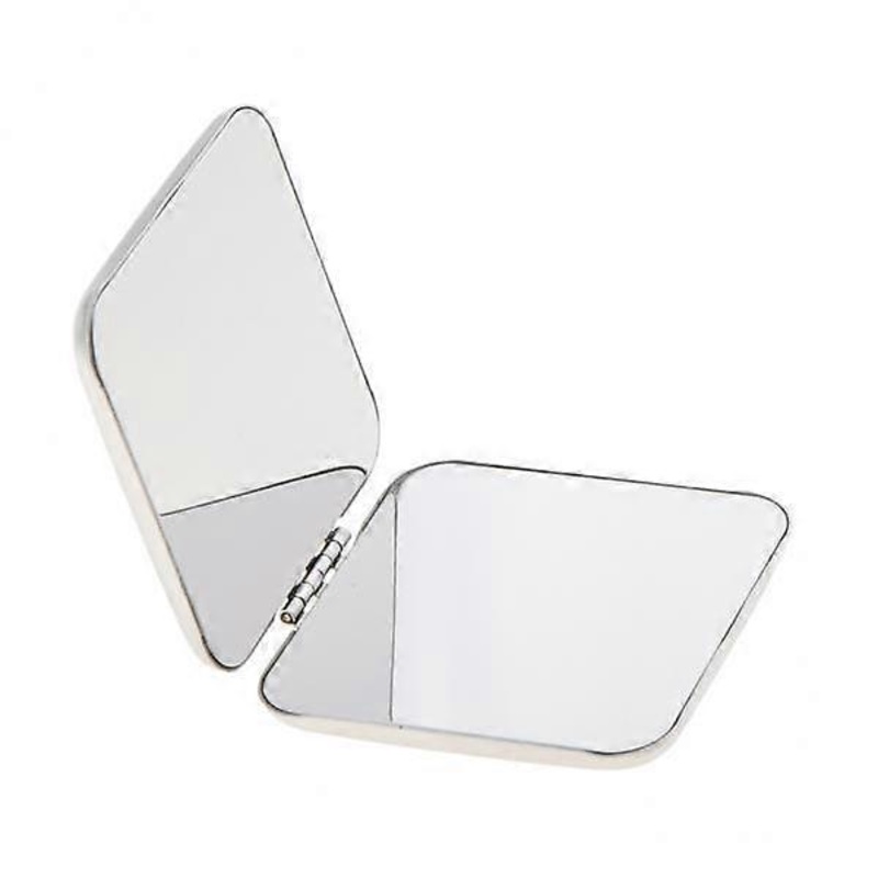 10 STAINLESS STEEL Portable Compact Cosmetic Folding Makeup Mirror