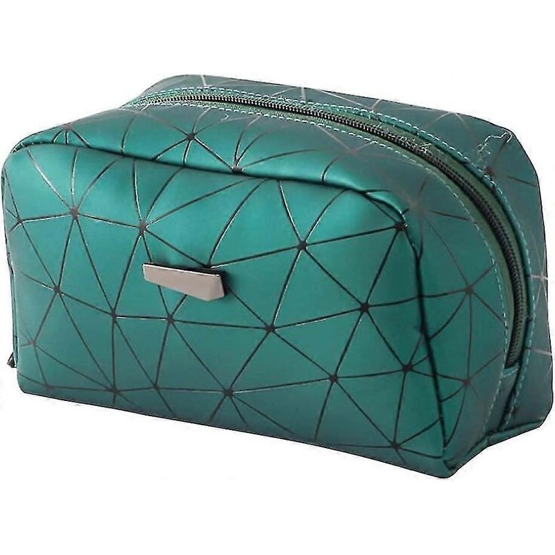 Women/girls Waterproof Makeup Brush And Cosmetic Bag (green)