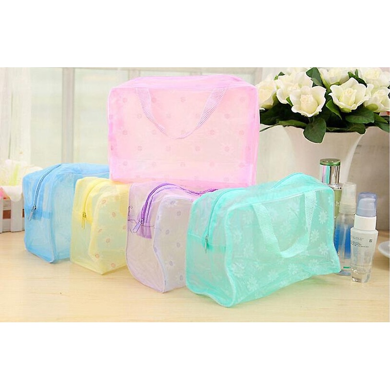 10Pcs Translucent Cosmetic Storage Bag Waterproof for Storaging Bath Products