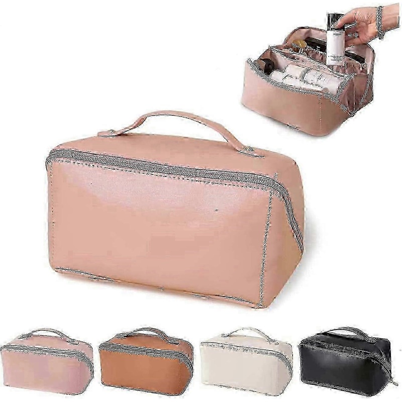 Upgraded Large-Capacity Waterproof Travel Cosmetic Bag Organizer – Stylish Makeup & Toiletry Storage Solution for Women