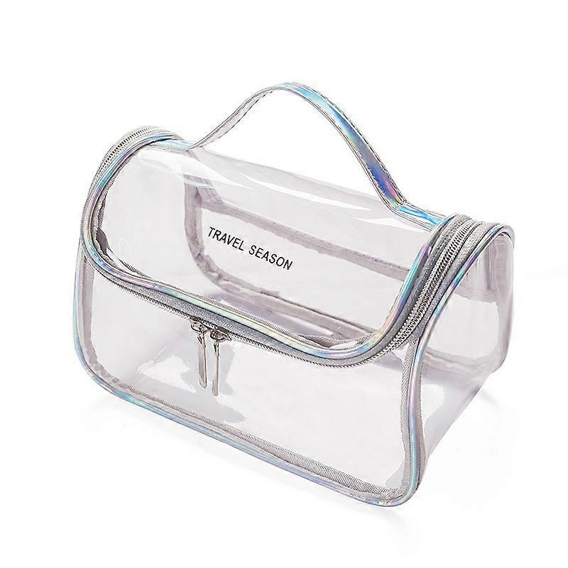 Wekity Cosmetic bag PVC large-capacity transparent wash bag portable super large travel women’s skin care product storage bag