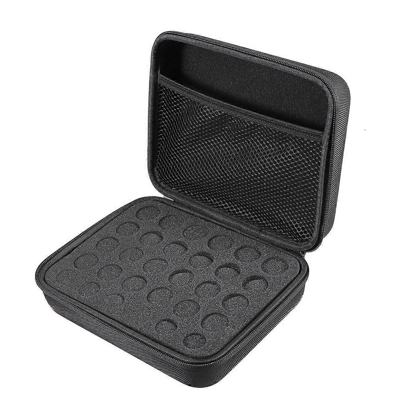 1pc 12 Slots 5ml 10ml 15ml Capacity Essential Oil Bottle Shockproof Bag Carrying Case Roller Bottle Storage Bag Drop Bottle EVA Hard Shell Protection