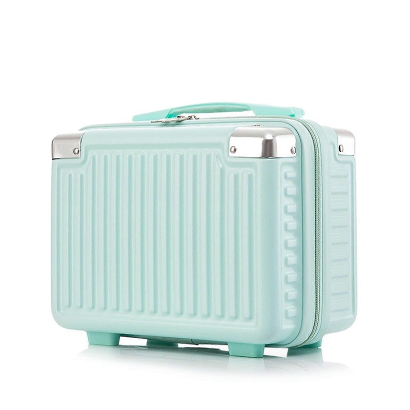 14inch Multifunctional Cosmetic for Case Travel Hand Luggage Carrying Makeup Bag Green ABS